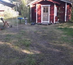 Kaksi kaunista pyöröhirsimökkiä myytävänä
