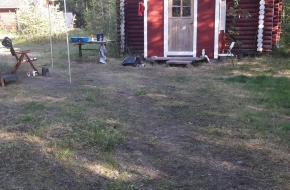 Kaksi kaunista pyöröhirsimökkiä myytävänä