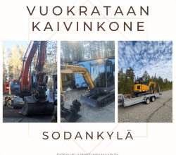 Vuokrataan Kaivinkone Sodankylä
