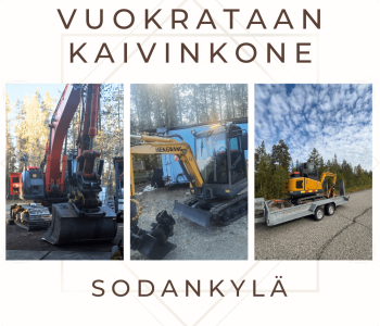 Vuokrataan Kaivinkone Sodankylä